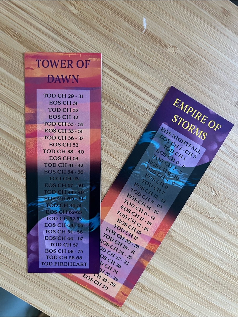 Throne of Glass Tandem Read Bookmarks